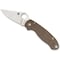 Spyderco 2024 Spyderco Reveal 14, Para 3 Brown Canvas Micarta Cpm Cru-Wear, Plain Edge SPY-C223MPCW - alternate 3